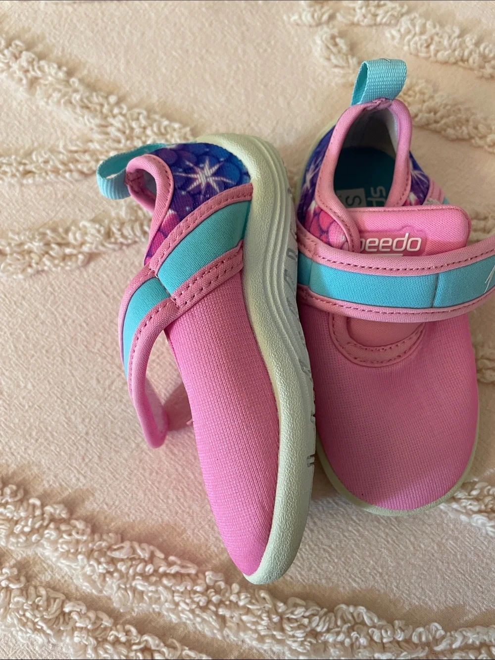 Speedo Kids Pink & Teal Floral Water Shoes